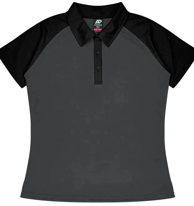 Aussie Pacific Manly Lady Polos 2318  Aussie Pacific CHARCOAL/BLACK 6 