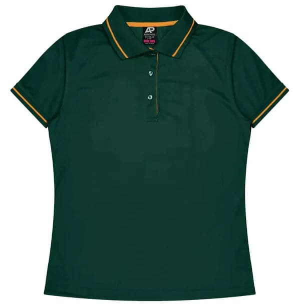 Aussie Pacific Cottesloe Lady Polo Shirt 2319  Aussie Pacific BOTTLE/GOLD 6 