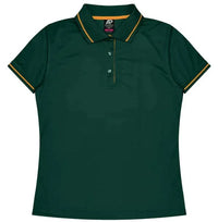 Aussie Pacific Cottesloe Lady Polo Shirt 2319  Aussie Pacific BOTTLE/GOLD 6 