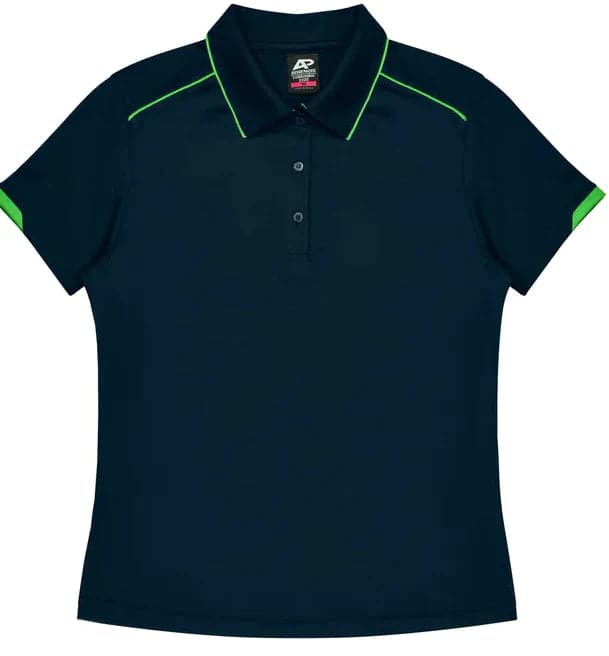 Aussie Pacific Currumbin Lady Polo Shirt 2320  Aussie Pacific NAVY/KAWA GREEN 6 