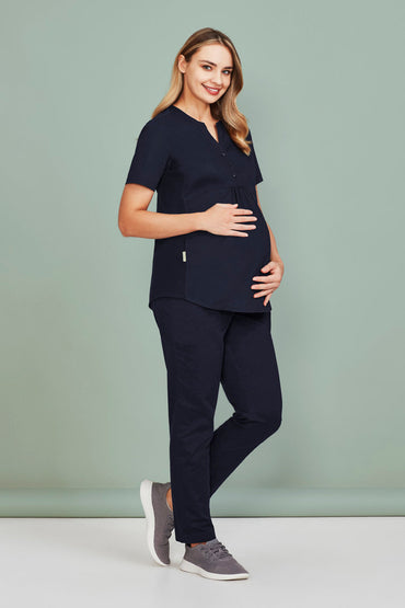 Biz Care Women's Maternity Scrub Top CST243LS - Flash Uniforms 
