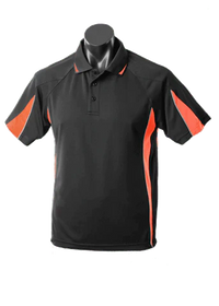 Aussie Pacific Eureka Kids Polo Shirt 3304 Casual Wear Aussie Pacific Black/Orange/Ashe 6 