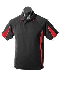 Aussie Pacific Eureka Kids Polo Shirt 3304 Casual Wear Aussie Pacific Black/Red/Ashe 6 