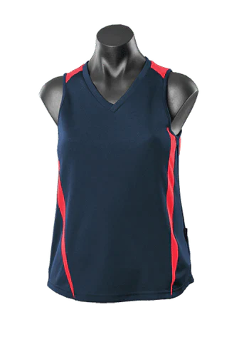 Aussie Pacific Eureka Ladies Singlet 2104 Casual Wear Aussie Pacific Navy/Red 8 