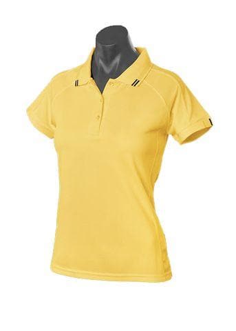 Aussie Pacific Flinders Women's Polo Shirt 2308 Casual Wear Aussie Pacific Canary/Black 6 