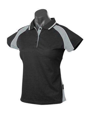 Aussie Pacific Ladie's Panorama Polo Shirt 2309 Casual Wear Aussie Pacific Black/Ashe/White 6 