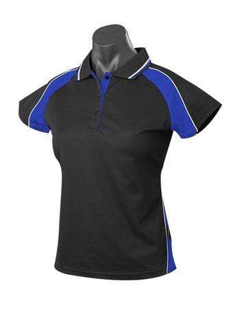 Aussie Pacific Ladie's Panorama Polo Shirt 2309 Casual Wear Aussie Pacific Black/Royal/White 6 