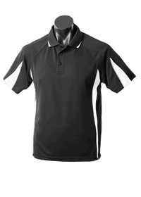 Aussie Pacific Men's Eureka Polo Shirt 1304 Casual Wear Aussie Pacific Black/White/Ashe S 