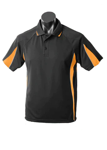 Aussie Pacific Men's Eureka Polo Shirt 1304 Casual Wear Aussie Pacific Black/Gold/Ashe S 