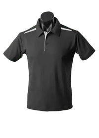 Aussie Pacific Men's Paterson Corporate Polo Shirt 1305 Casual Wear Aussie Pacific Black/Ashe S 