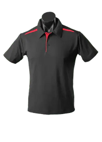 Aussie Pacific Men's Paterson Corporate Polo Shirt 1305 Casual Wear Aussie Pacific Black/Red S 