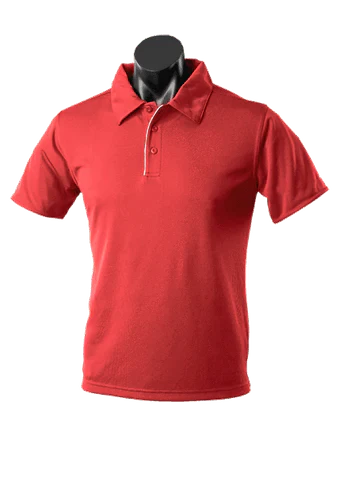 Aussie Pacific Men's Yarra Polo Shirt 1302 Casual Wear Aussie Pacific Red/White S 