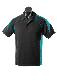 Aussie Pacific Premier Kids Polo Shirt 3301 Casual Wear Aussie Pacific Black/Teal 6 