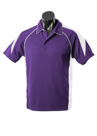 Aussie Pacific Premier Kids Polo Shirt 3301 Casual Wear Aussie Pacific Purple/White 6 