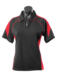 Aussie Pacific Premier Ladies Polo Shirt 2301 Casual Wear Aussie Pacific Black/Red 8 