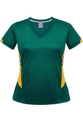 Aussie Pacific Tasman Ladies Tees 2211 Casual Wear Aussie Pacific Bottle/Gold 8 