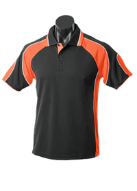 Aussie Pacific Men's Murray Polo Shirt 1300 Casual Wear Aussie Pacific Black/Orange/White S 