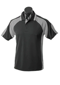 Aussie Pacific Men's Murray Polo Shirt 1300 Casual Wear Aussie Pacific Black/White/Ashe S 