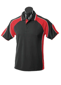 Aussie Pacific Men's Murray Polo Shirt 1300 Casual Wear Aussie Pacific Black/Red/White S 