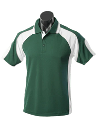 Aussie Pacific Men's Murray Polo Shirt 1300 Casual Wear Aussie Pacific Bottle/White/Ashe S 