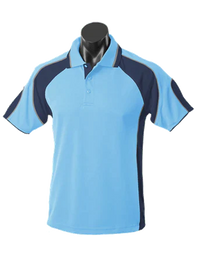 Aussie Pacific Men's Murray Polo Shirt 1300 Casual Wear Aussie Pacific Sky/Navy/Ashe S 