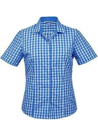 Aussie Pacific Ladies Davenport Short Sleeve Shirt 2908S Corporate Wear Aussie Pacific Mid Blue 4 