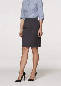 Aussie Pacific Ladies Knee Length Skirt 2802 Corporate Wear Aussie Pacific Charcoal 4 