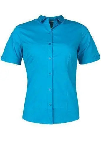 Aussie Pacific Ladies Short Sleeve Work Shirt 2903S Corporate Wear Aussie Pacific Aqua 4 