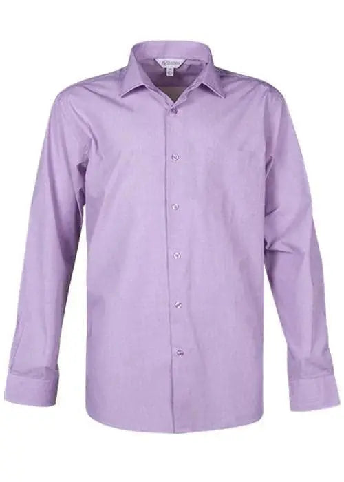 Aussie Pacific Grange Men's Long Sleeve Shirt 1902l Corporate Wear Aussie Pacific Mauve XXS 