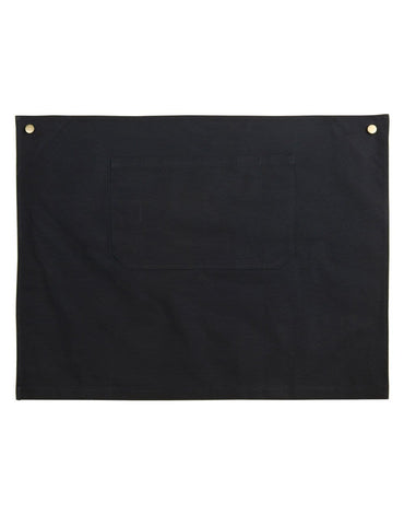 Australian Industrial Wear Hospitality & Chefwear 72cm x 54cm. / Black FITZROY half waist apron m3100