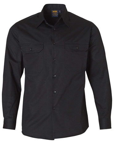 Australian Industrial Wear Work Wear Black / S COTTON work shirt WT02