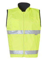 Australian Industrial Wear Work Wear Fluoro Yellow/Navy / S Hi-Vis SAFETY VEST SW49