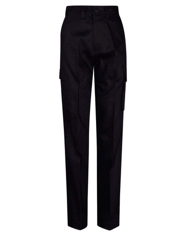 Australian Industrial Wear Work Wear Black / 74L Men's HEAVY COTTON PRE-SHRUNK DRILL PANTS Long Leg WP13