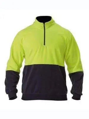 Bisley Workwear Work Wear BISLEY WORKWEAR HI VIS POLAR FLEECE ZIP PULLOVER BK6889