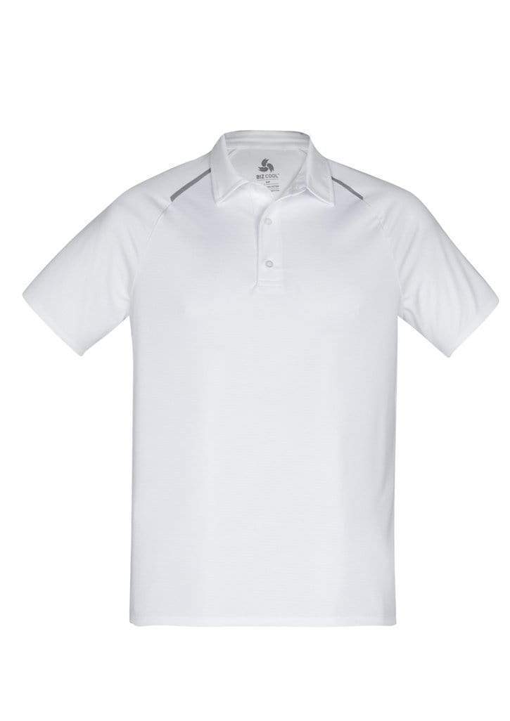 Biz Care Casual Wear White/Silver / S Biz Collection Academy Mens Polo P012MS