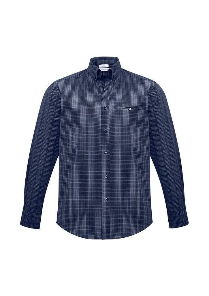 Biz Collection Corporate Wear Ink/Silver / XS Biz Collection Men’s Harper Long Sleeve Shirt S820ML