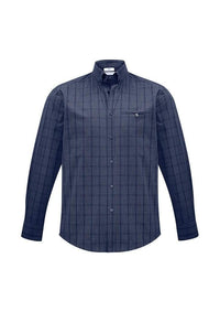 Biz Collection Corporate Wear Ink/Silver / XS Biz Collection Men’s Harper Long Sleeve Shirt S820ML