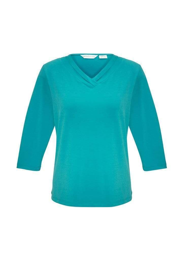Biz Collection Corporate Wear Turquoise Blue / 6 Biz Collection Women’s Lana 3/4 Sleeve Top K819lt