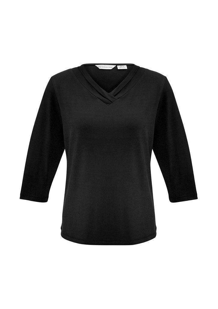 Biz Collection Corporate Wear Black / 6 Biz Collection Women’s Lana 3/4 Sleeve Top K819lt