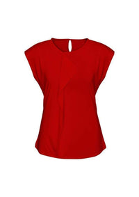 Biz Collection Corporate Wear Red / 6 Biz Collection Women’s Mia Pleat Knit Top K624ls