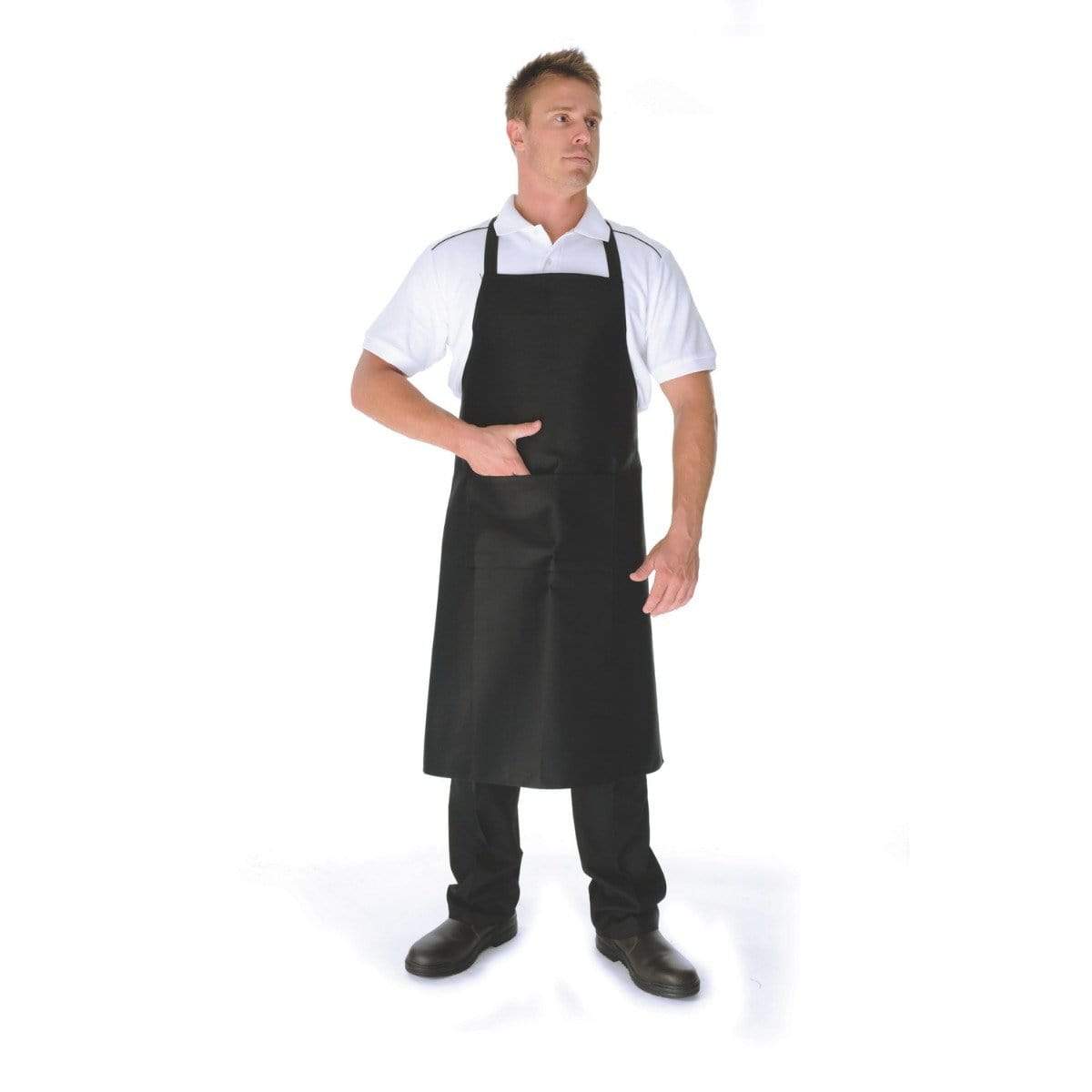 DNC Workwear Hospitality & Chefwear White / 80cm X 90cm DNC WORKWEAR Cotton Drill Full Bib Apron with Pocket 2501