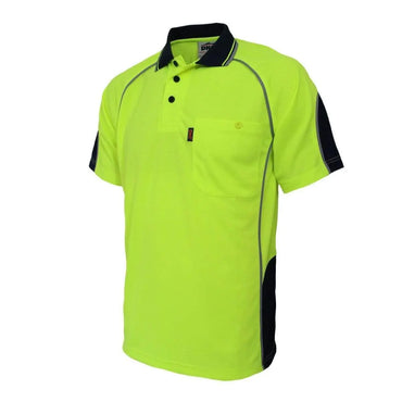 DNC Workwear Work Wear Yellow/Navy / XS DNC WORKWEAR Hi-Vis Semicircle-Piping Polo 3569