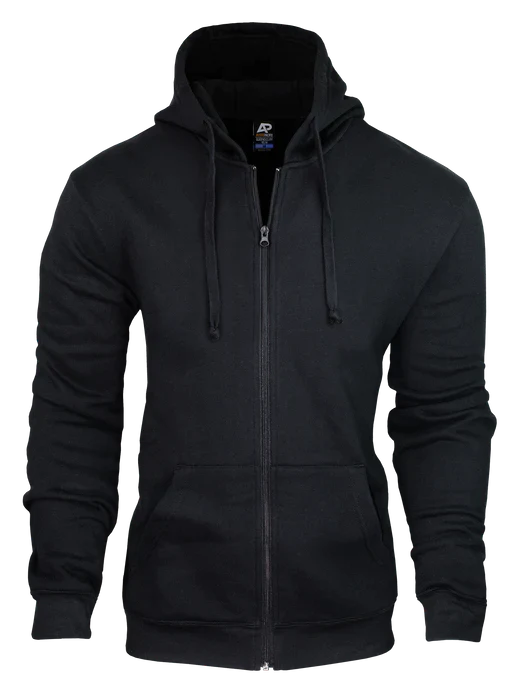 Adult Zip Hoodie 1528 Casual Wear Aussie Pacific XS Black 