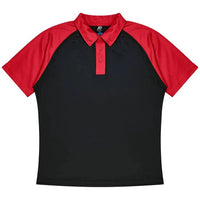 Aussie Pacific Manly Mens Polo 1318  Aussie Pacific BLACK/RED S 