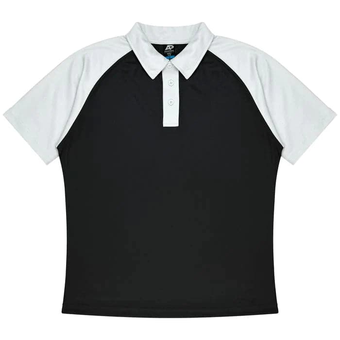 Aussie Pacific Manly Kids Polo Shirt 3318  Aussie Pacific BLACK/WHITE 4 