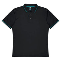 Aussie Pacific Cottesloe Men's Polo Shirt 1319  Aussie Pacific BLACK/TEAL S 