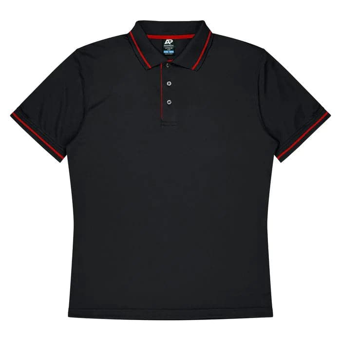 Aussie Pacific Cottesloe Men's Polo Shirt 1319  Aussie Pacific BLACK/RED S 