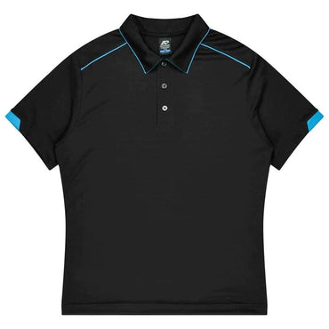 Aussie Pacific Currumbin Men's Polo Shirt 1320  Aussie Pacific BLACK/CYAN S 