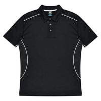 Aussie Pacific Kuranda Men's Polo Shirt 1323  Aussie Pacific BLACK/WHITE S 