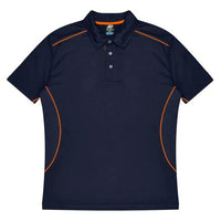 Aussie Pacific Kuranda Men's Polo Shirt 1323  Aussie Pacific NAVY/FLURO ORANGE S 